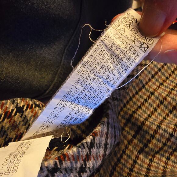 Zara plaid patch embroidered floral mini skirt size medium - Picture 6 of 6